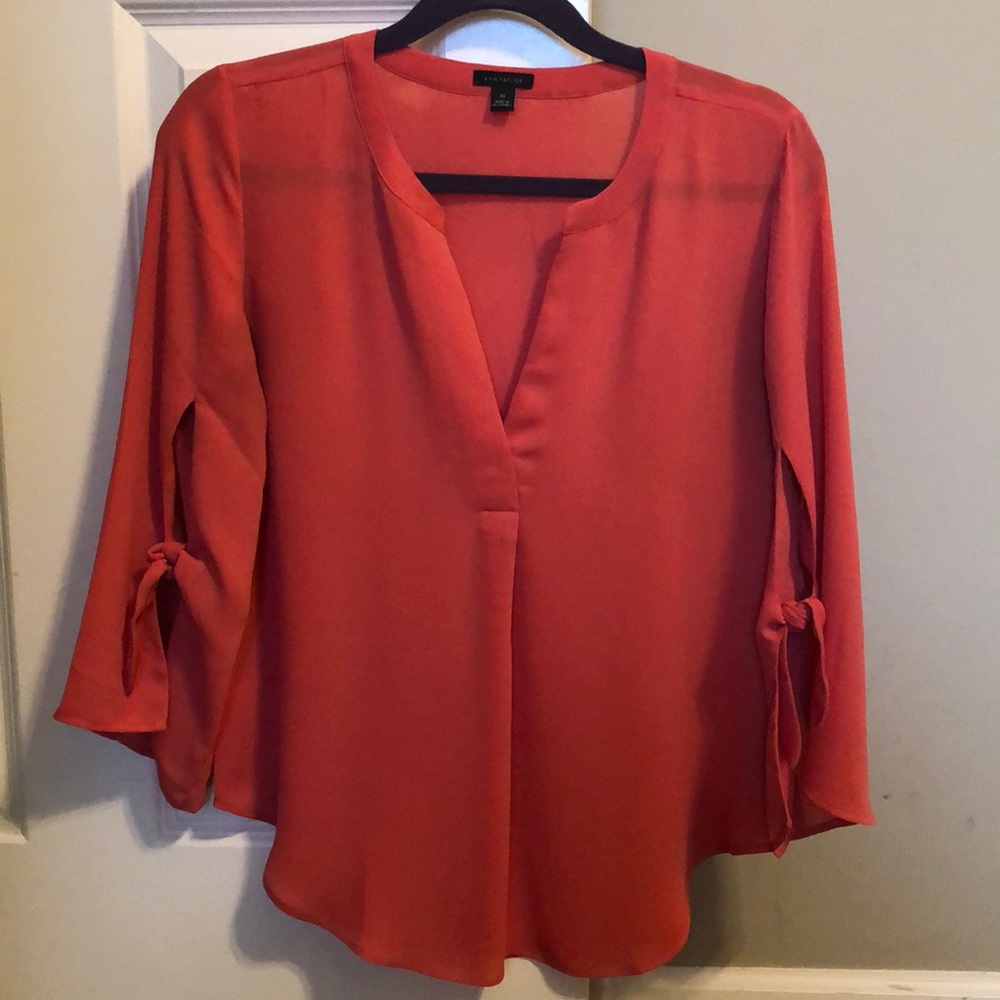 Ann Taylor Split Sleeve Blouse